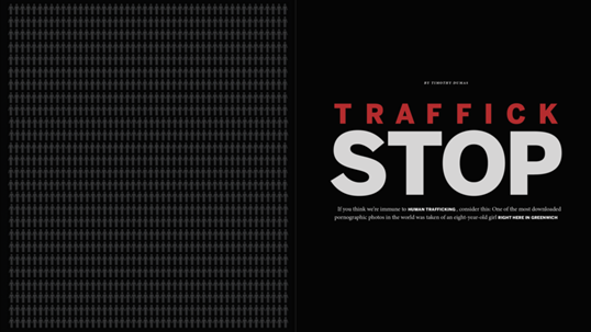 TRAFFICK STOP as seen in Greenwich Magazine, August 28, 209