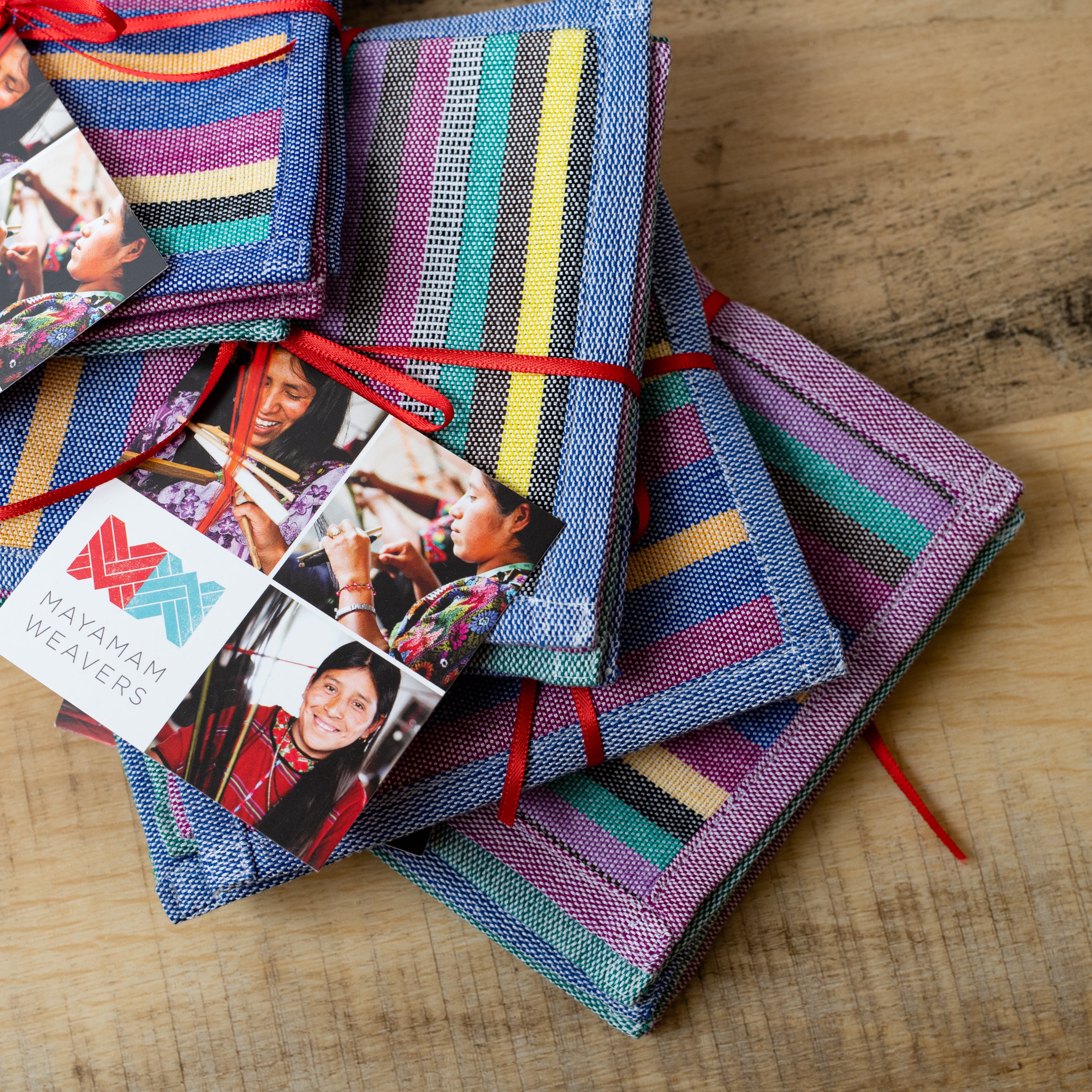 Stripes and Solids Reversible Coaster Set
