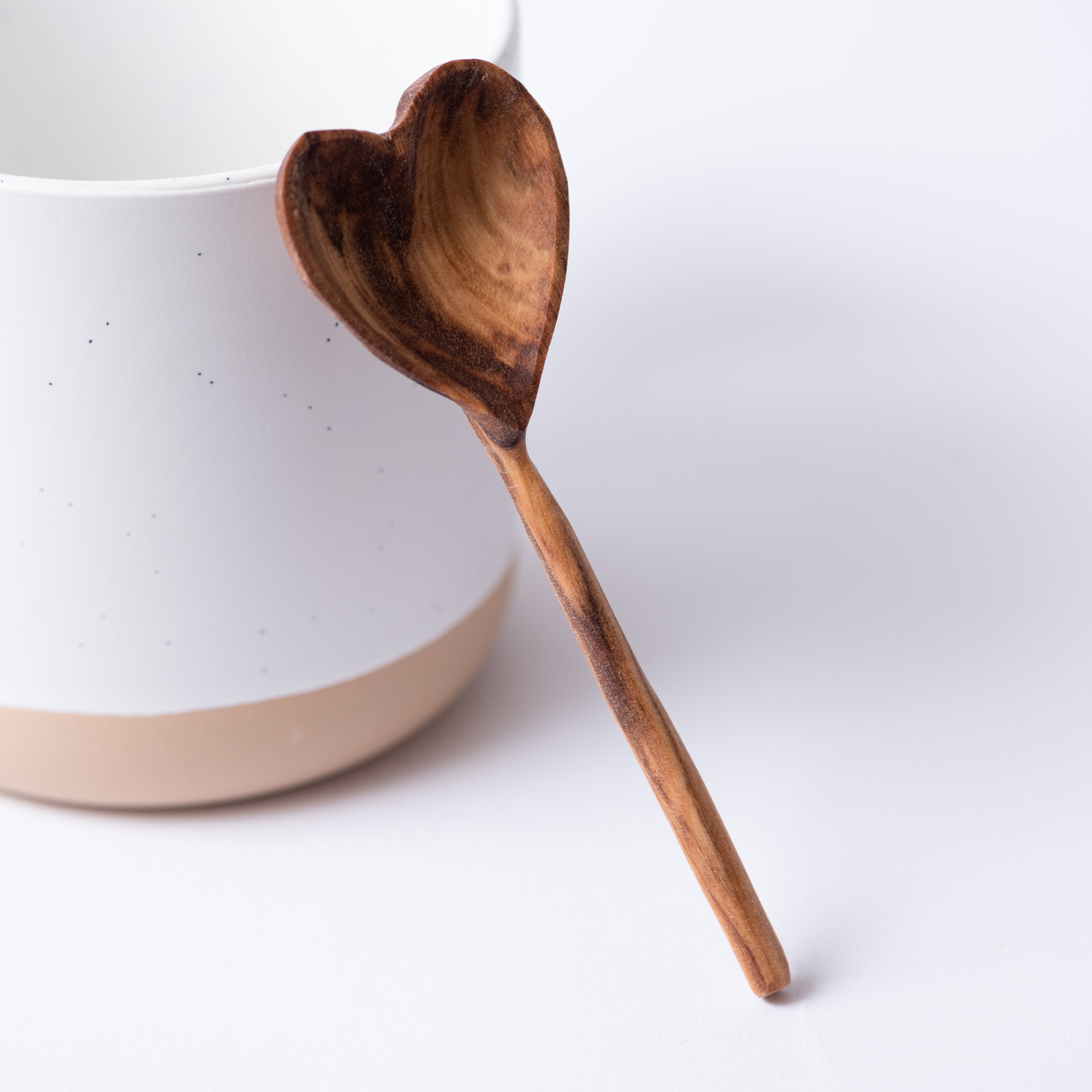 Hand-Carved Wood Heart Spoon