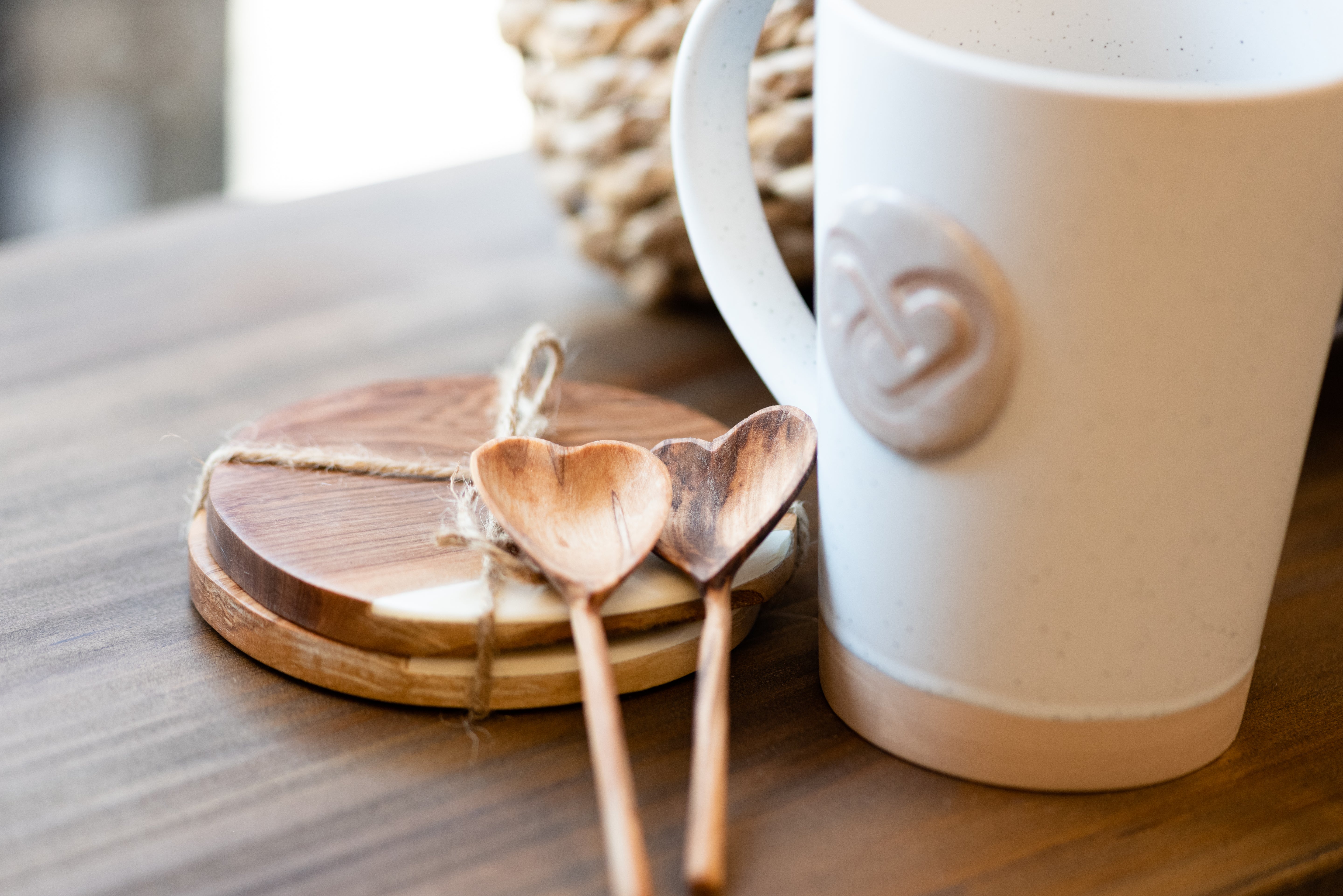 Hand-Carved Wood Heart Spoon