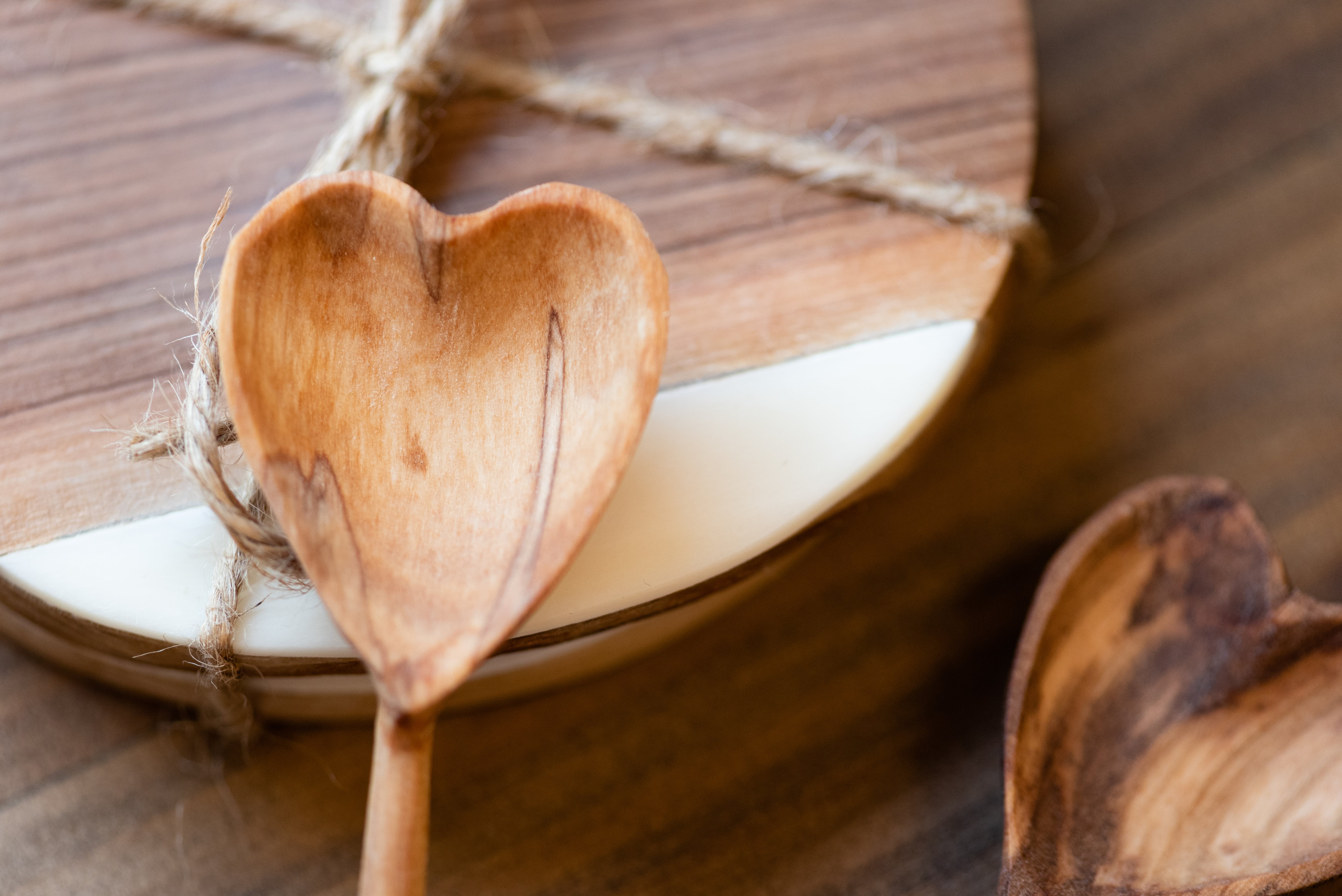 Hand-Carved Wood Heart Spoon