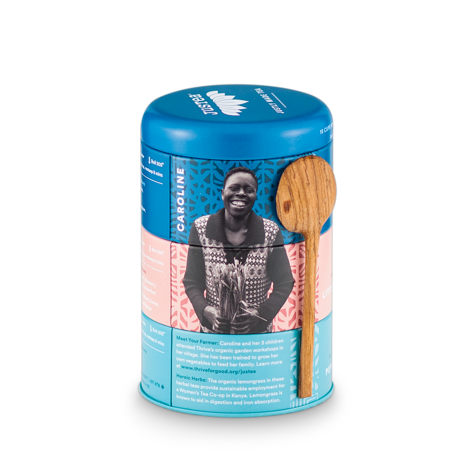 Herbal Tea Trio Tin + Spoon - Organic, Fair Trade Tea Gift