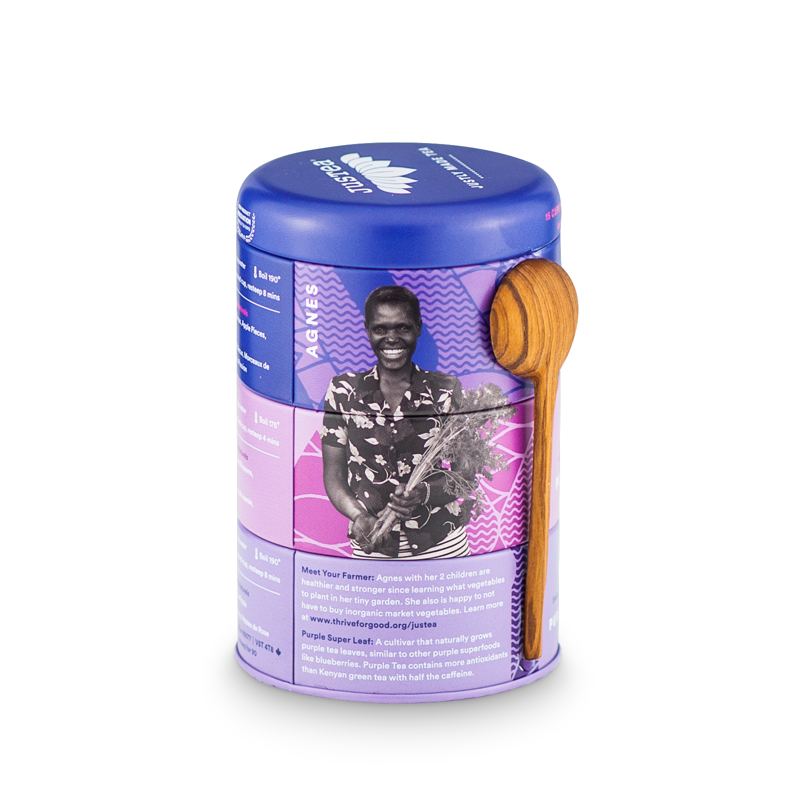 Purple Tea Trio Tin + Spoon - Organic, Fair Trade Tea Gift