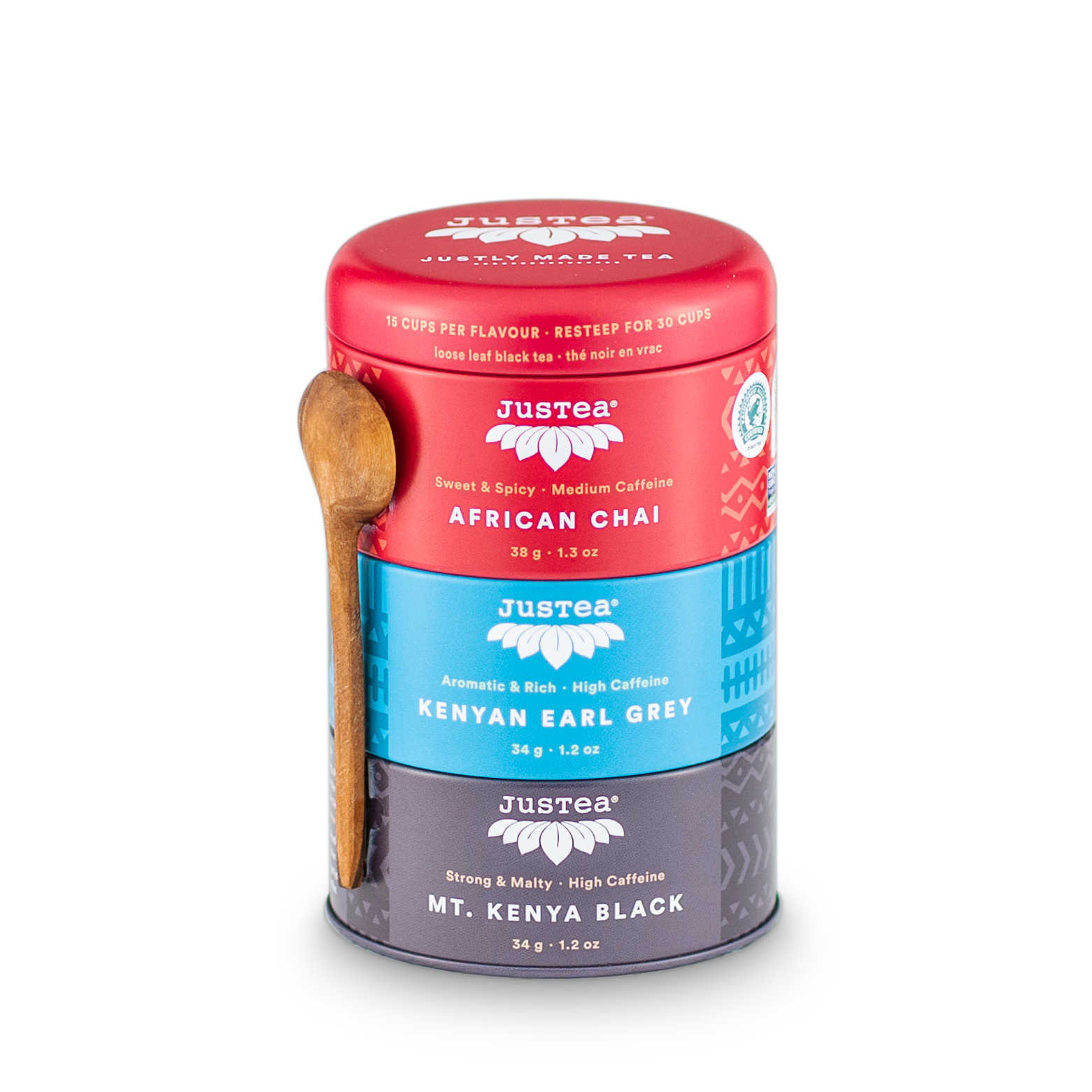 Black Tea Trio Tin + Spoon - Organic, Fair Trade Tea Gift
