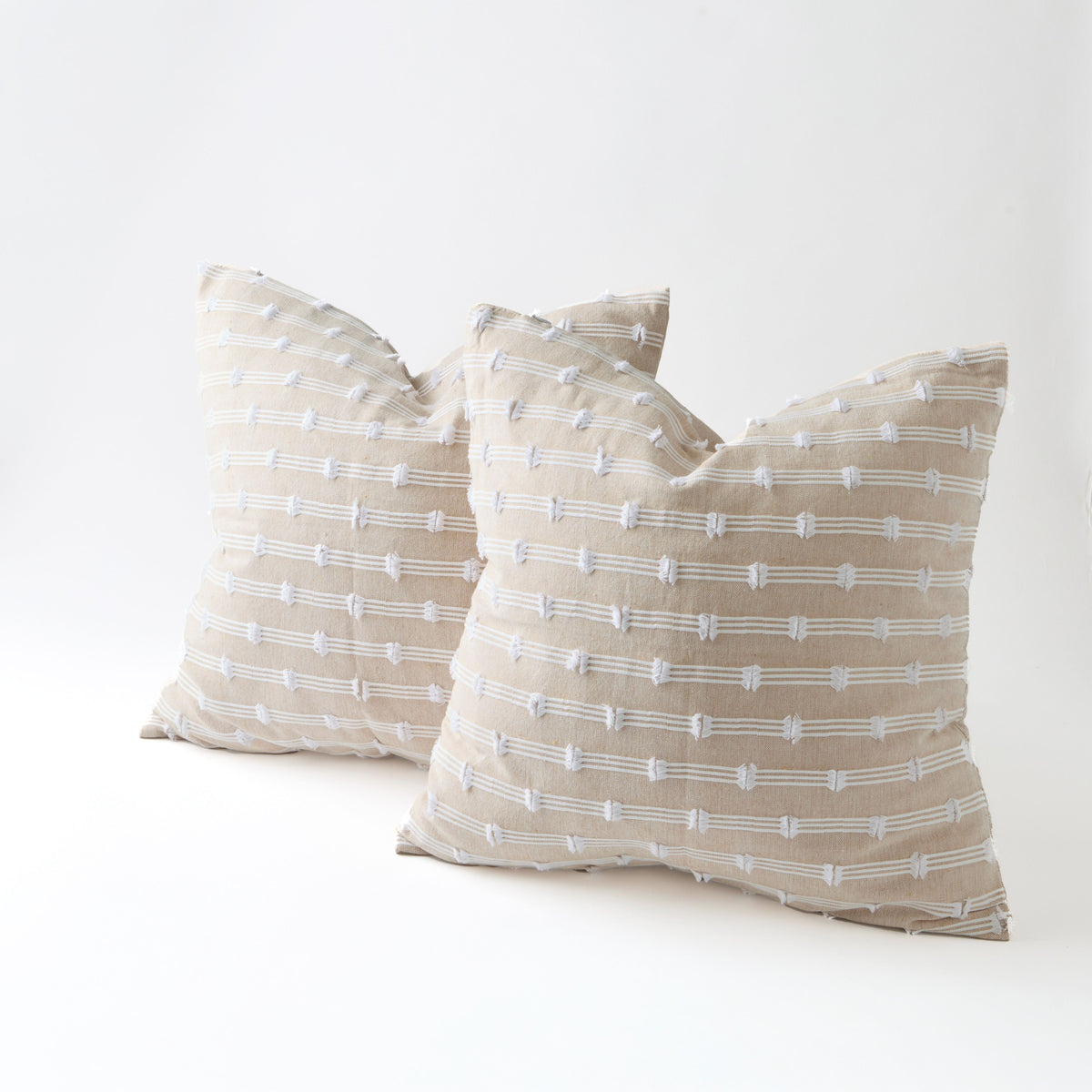 Gardenia Pillow, Beige-White