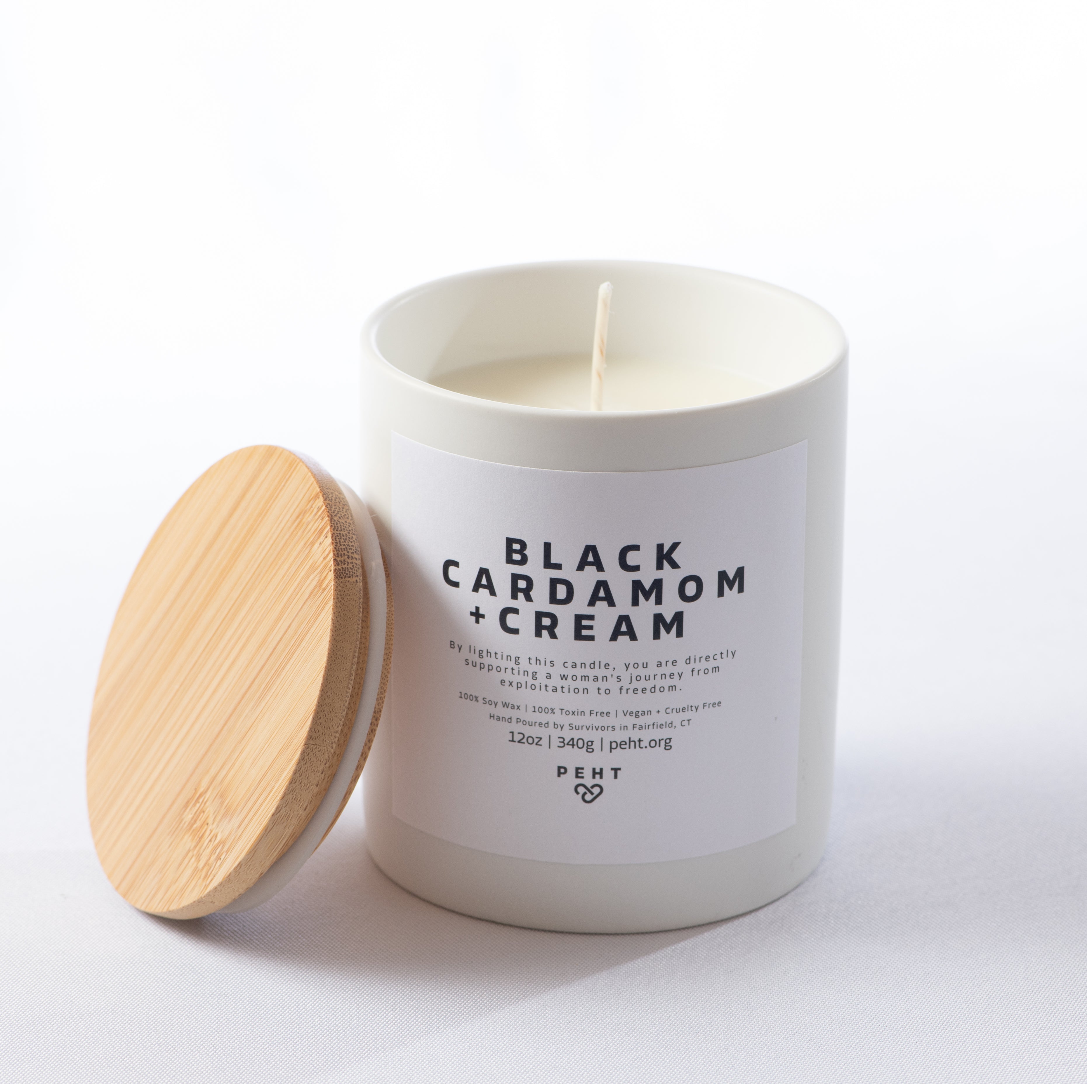 The Black Cardamom + Cream Candle