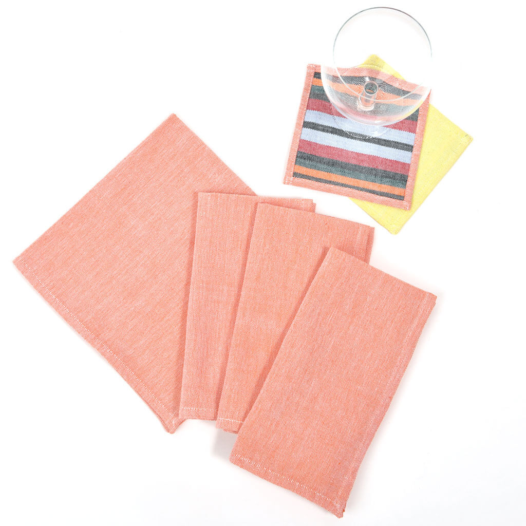 Heather Rainbow Handwoven Cotton Napkins