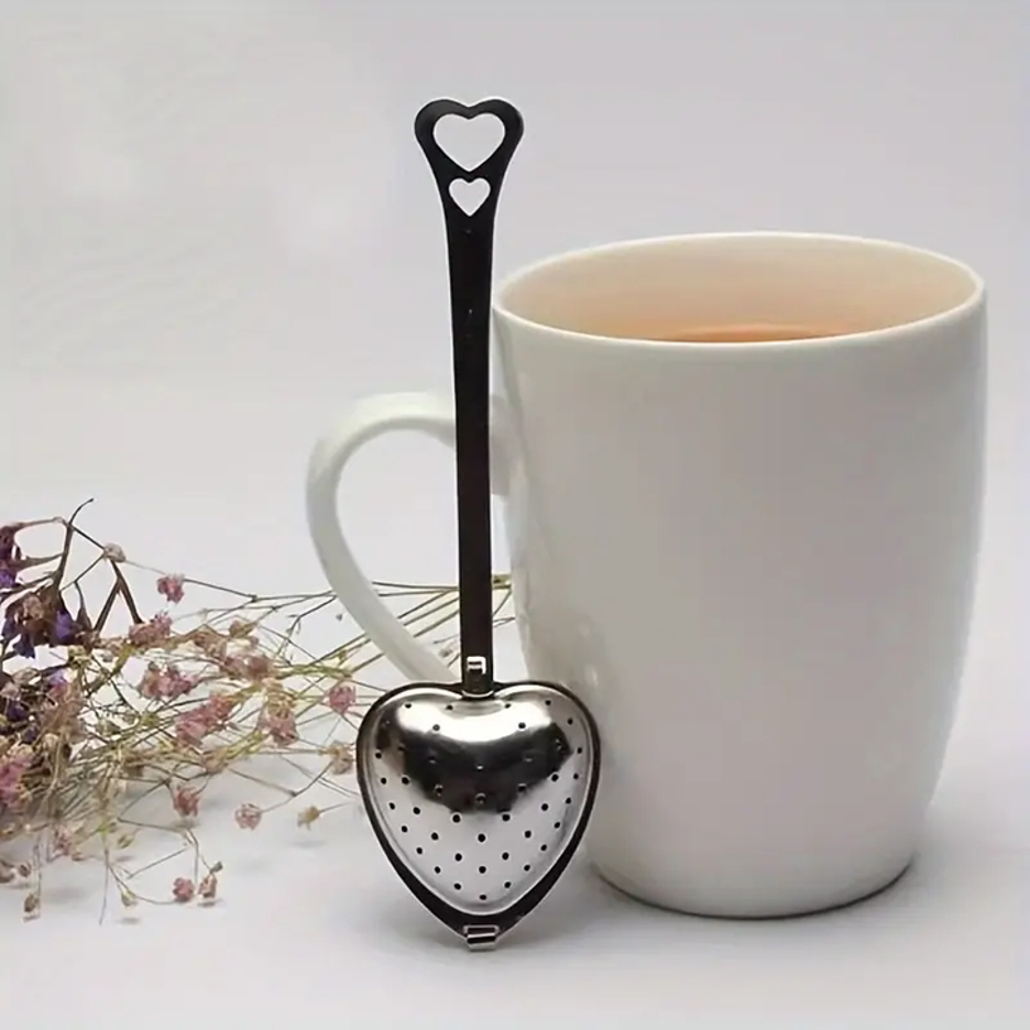 Heart Shaped Tea Infuser & Spoon Stainless Steel