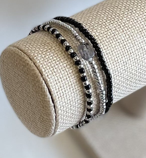 PEHT Beaded Bracelets- Silver Shadow