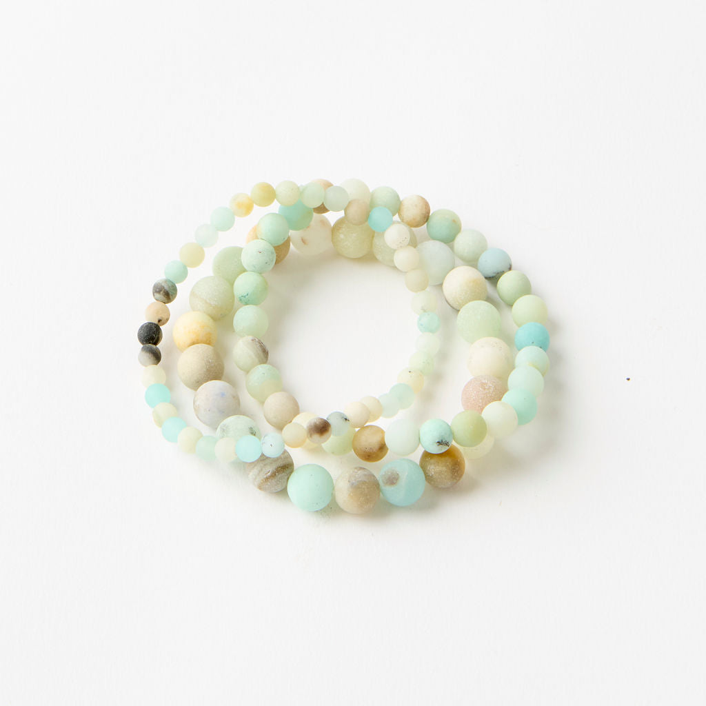 Natural Frosted Amazonite Gemstone Beads