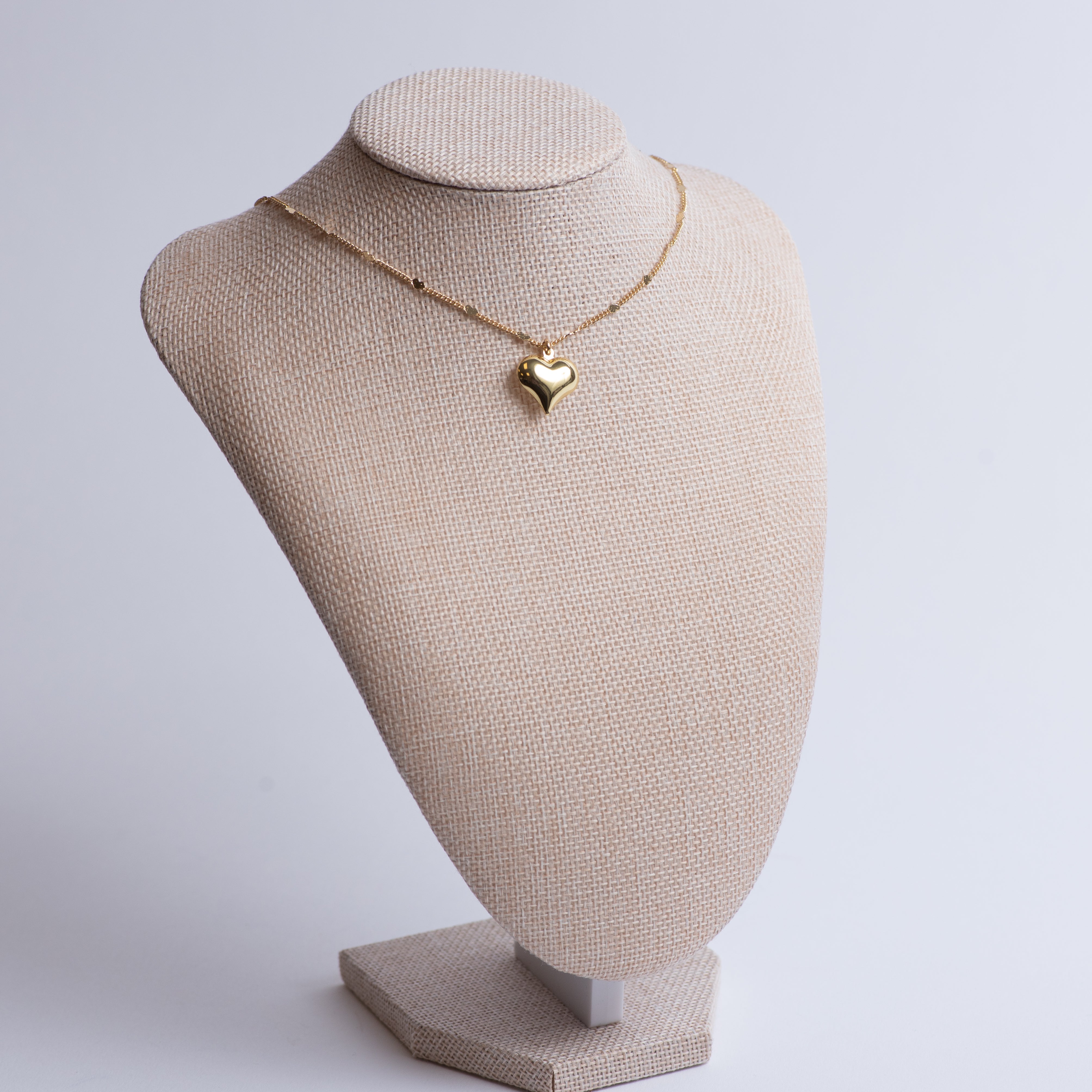 Heart Chain Necklace in 14k Gold