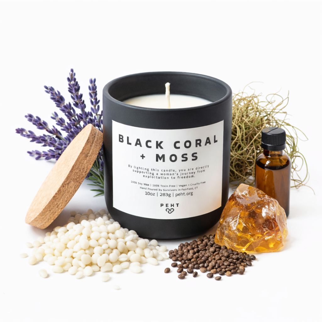 The Black Coral + Moss Candle