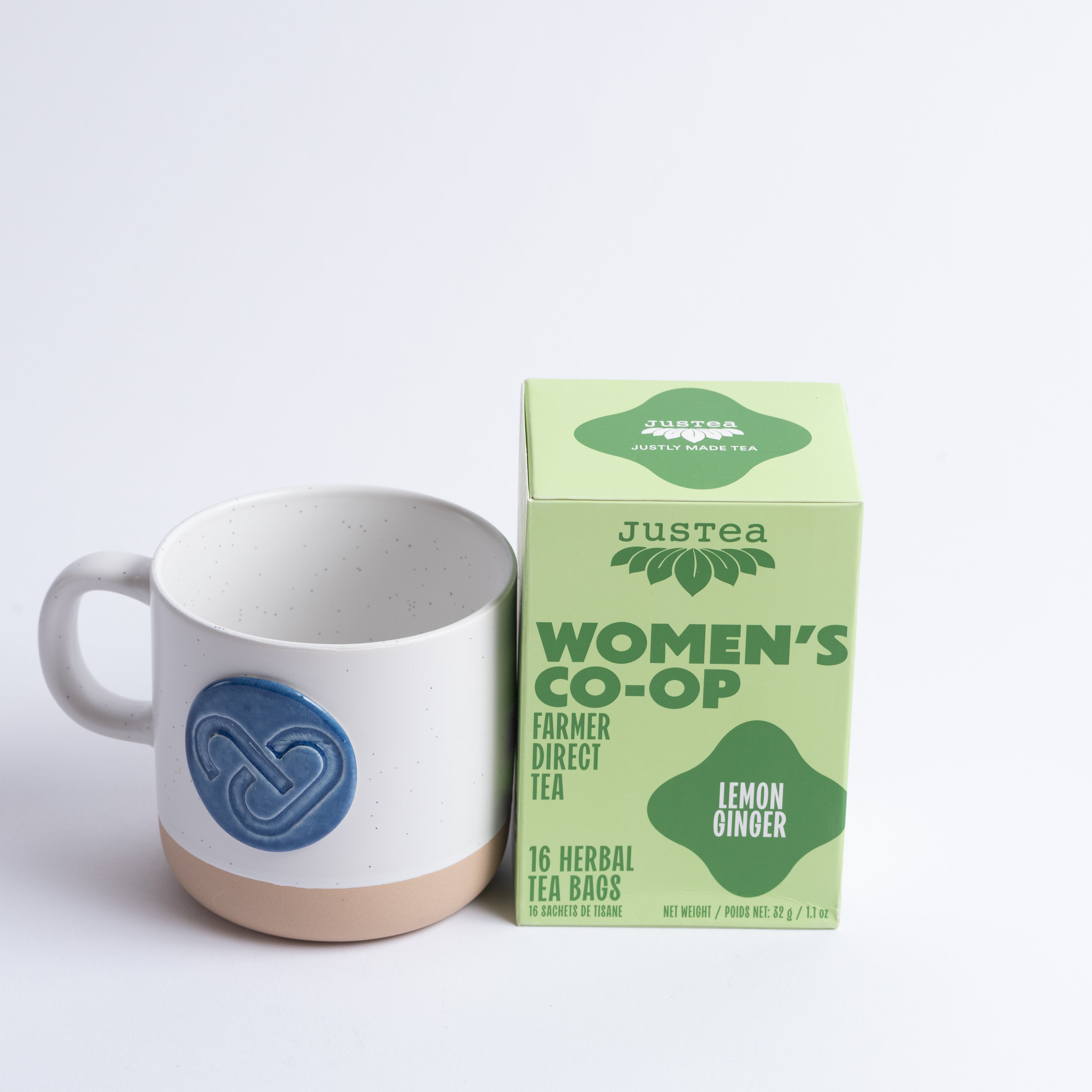 Lemon Ginger Tea Bags - Organic, Fair-Trade, Herbal Tea