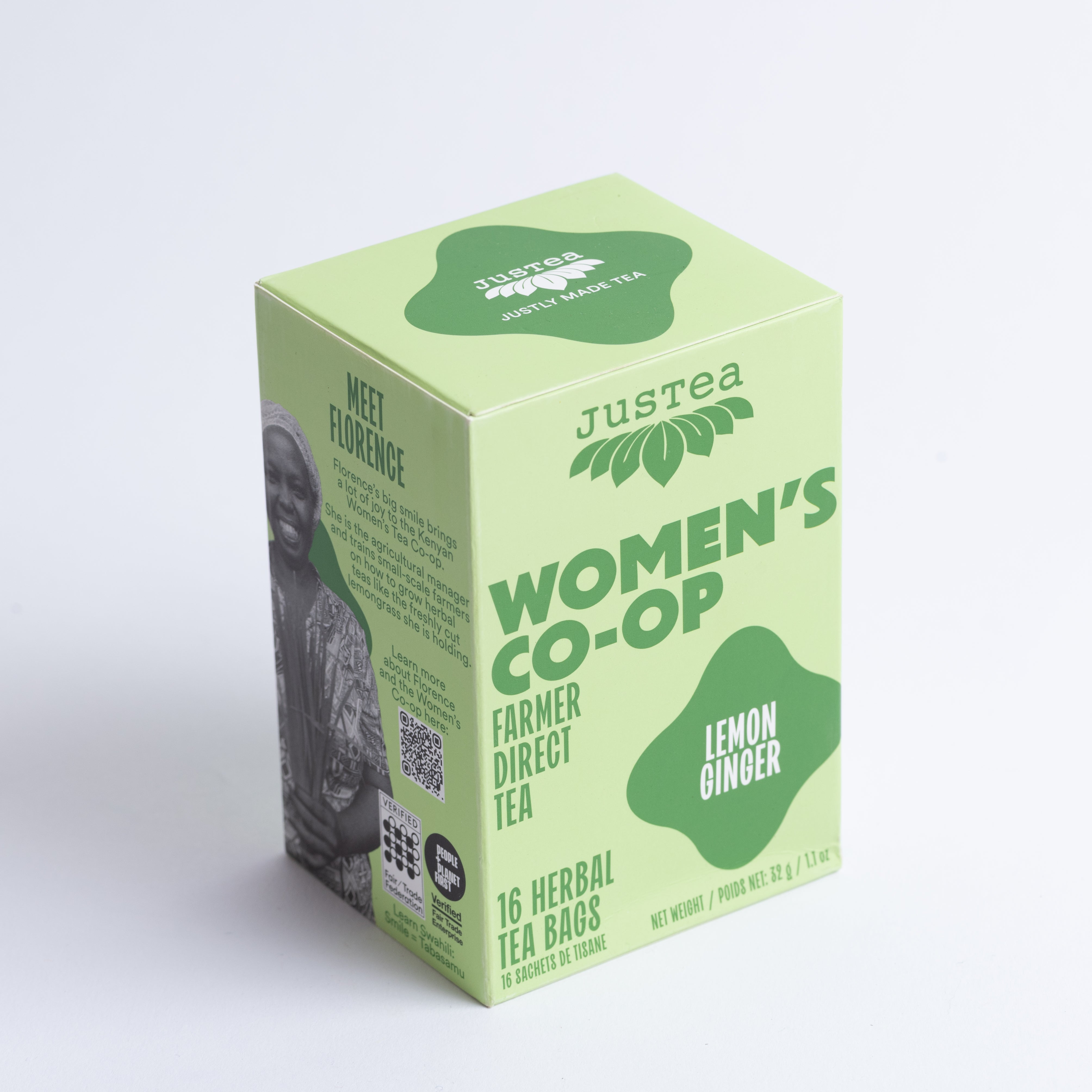 Lemon Ginger Tea Bags - Organic, Fair-Trade, Herbal Tea