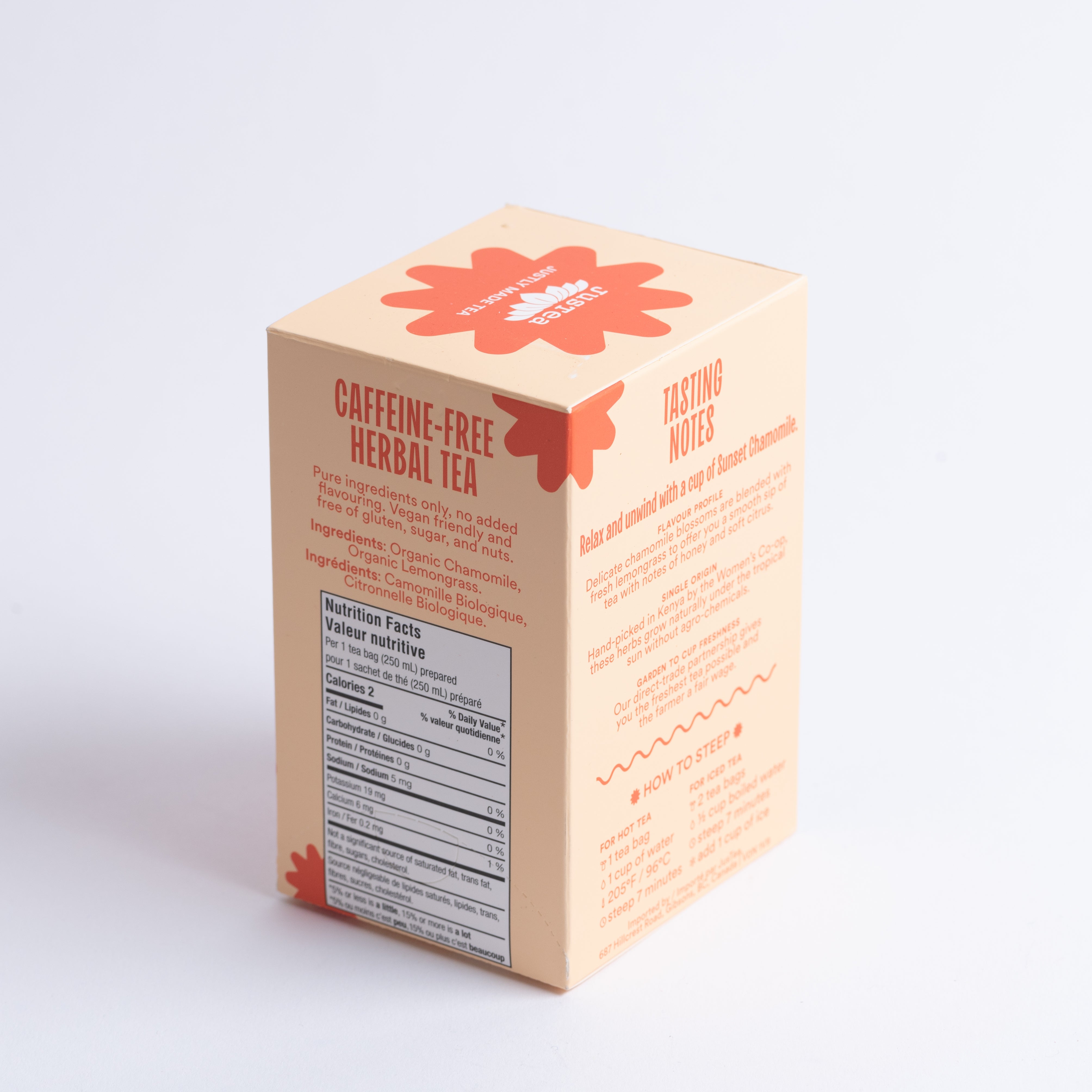 Sunset Chamomile Tea Bags - Organic, Fair-Trade, Herbal Tea