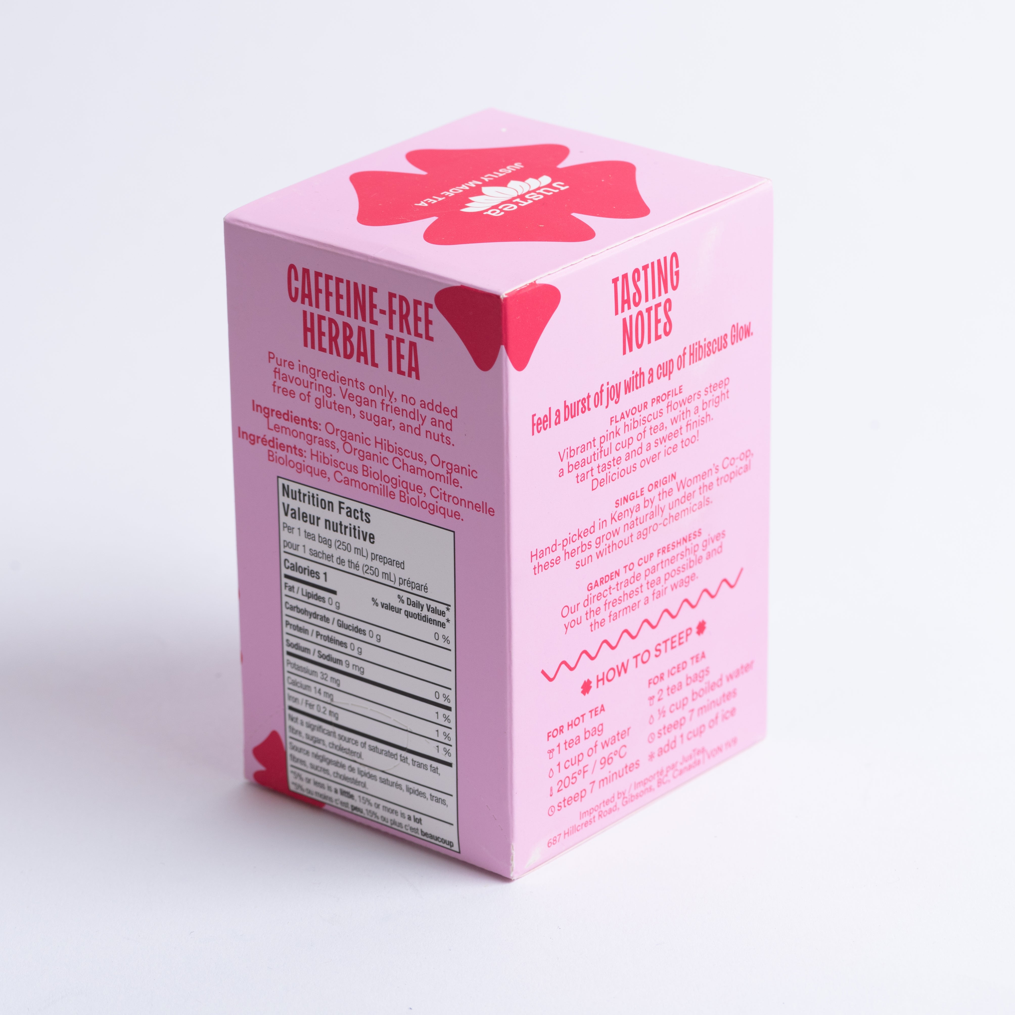 Hibiscus Glow Tea Bags - Organic, Fair-Trade, Herbal Tea