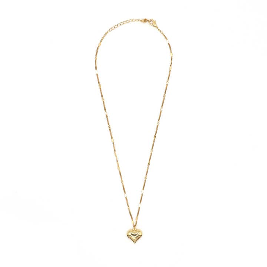 Heart Chain Necklace in 14k Gold